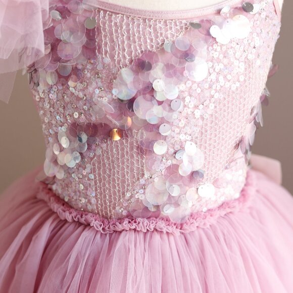 Tutu Du Monde Tulle Dress Lilac Pink High-Low Hem Recital Party Portrait Wedding - Picture 3 of 5
